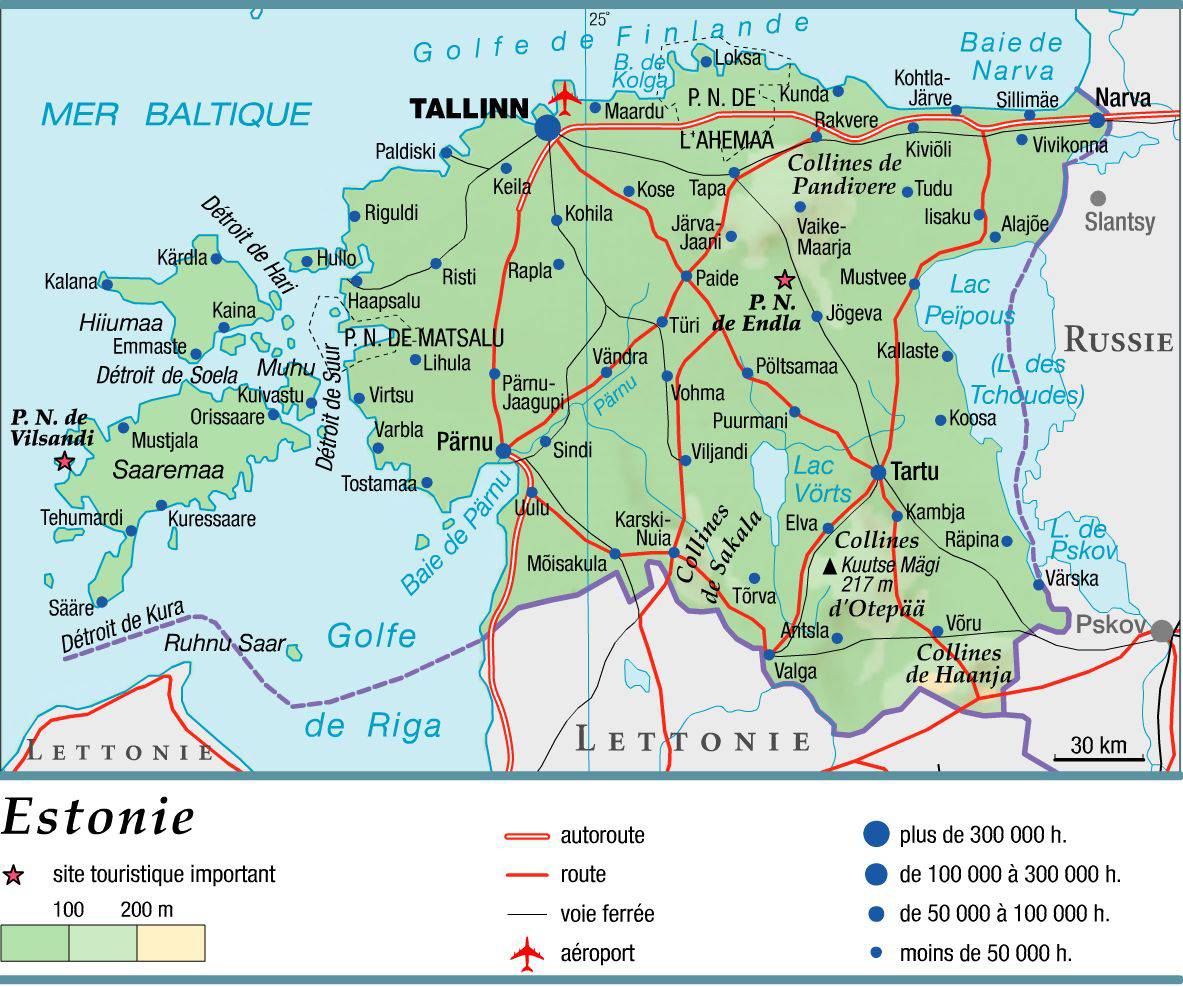 Carte de l'Estonie - Différentes cartes du pays balte en ...