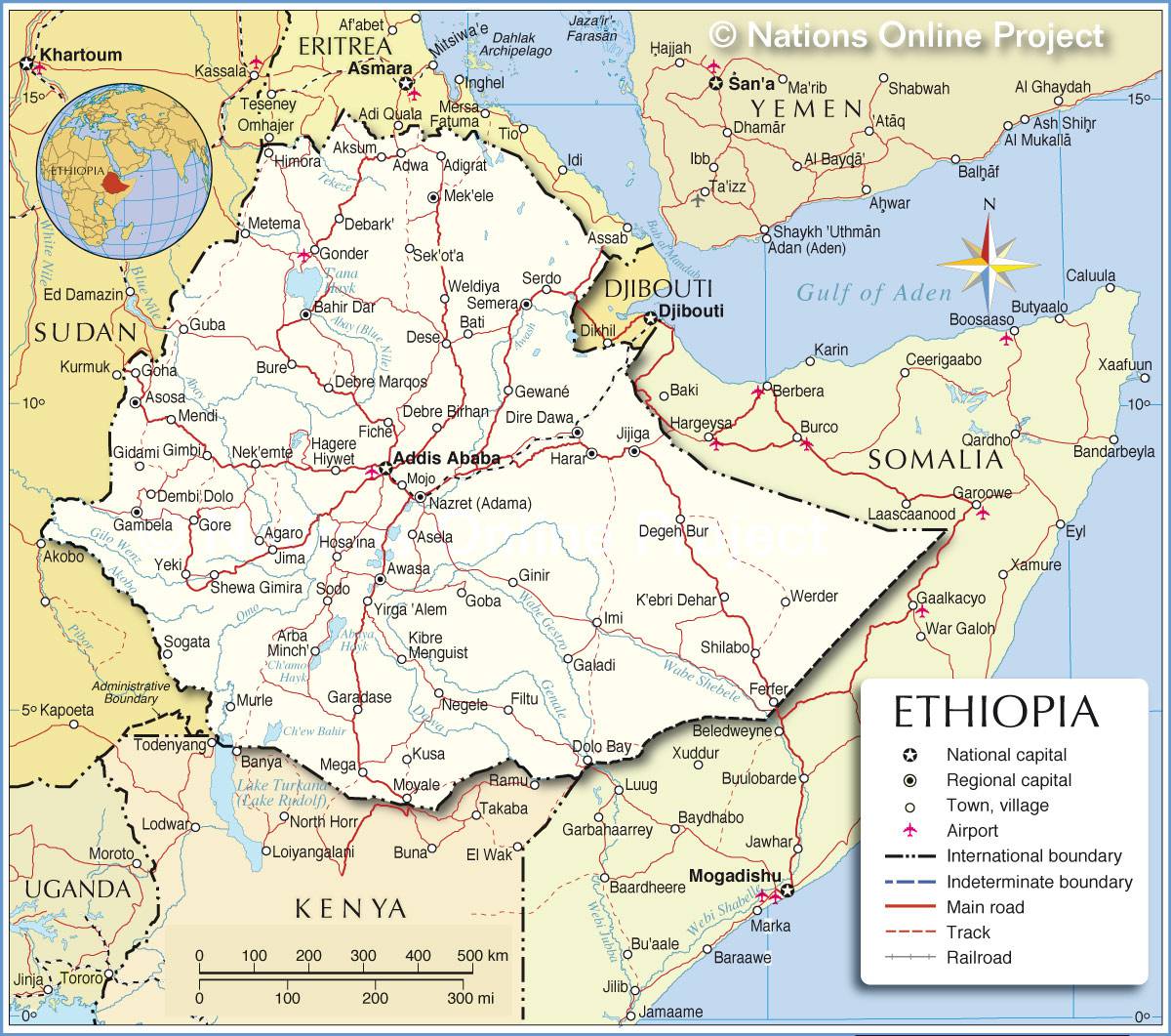 Carte de l'Ethiopie - Plusieurs cartes du pays se trouvant ...