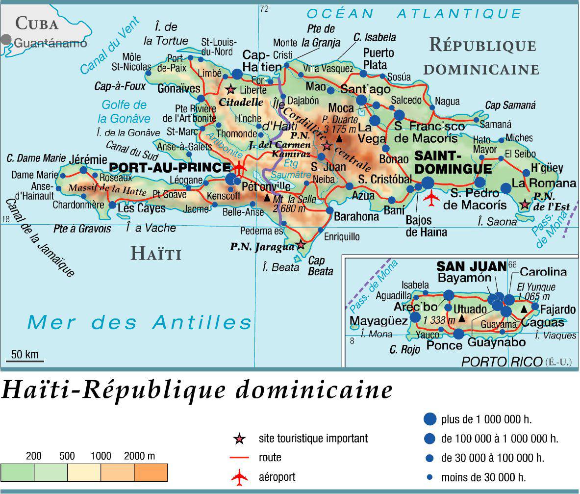 Ou Se Trouve La République Dominicaine Sur Une Carte Carte de la République dominicaine - Plusieurs cartes du pays aux Antilles