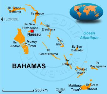 Iles Des Bahamas Carte Du Monde Vacances Arts Guides