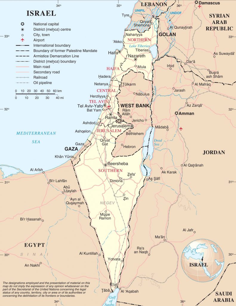 Carte d'Israël Carte d'Israël