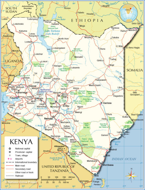 Carte du Kenya