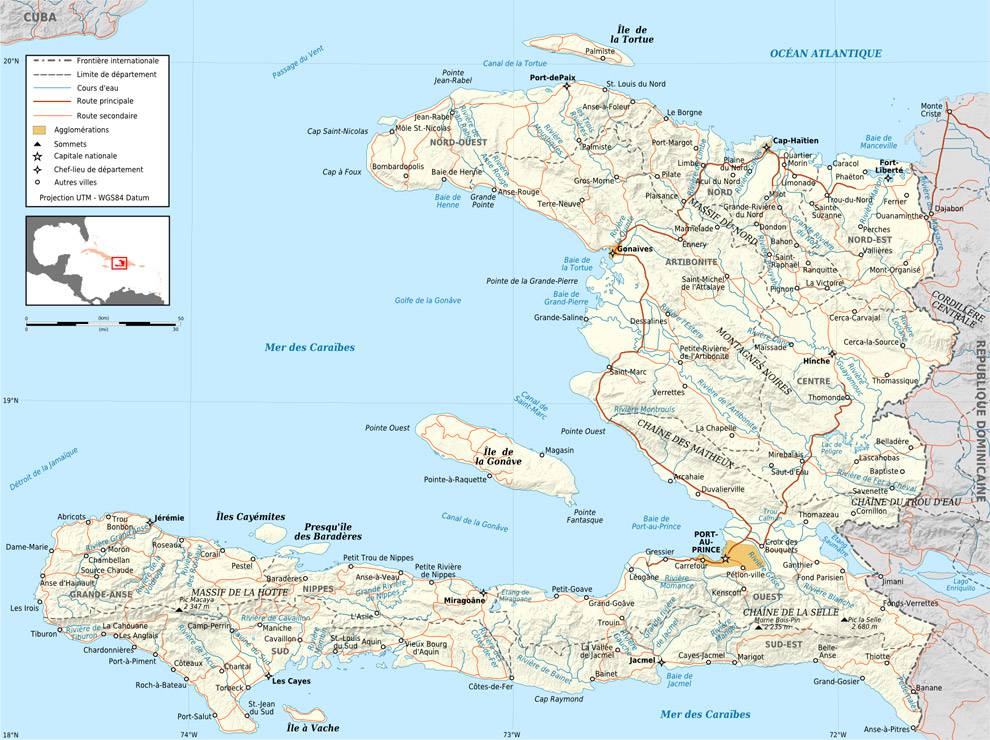 Carte politique d'Haïti Carte politique d'Haïti
