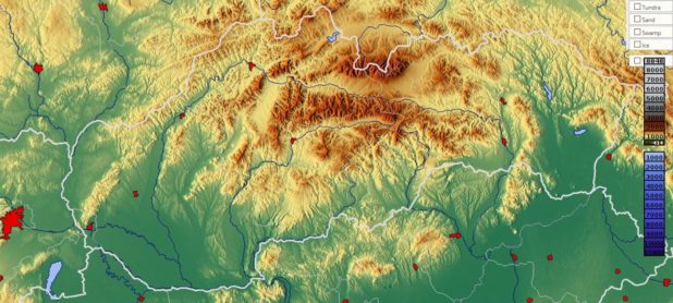 Carte du relief de la Slovaquie