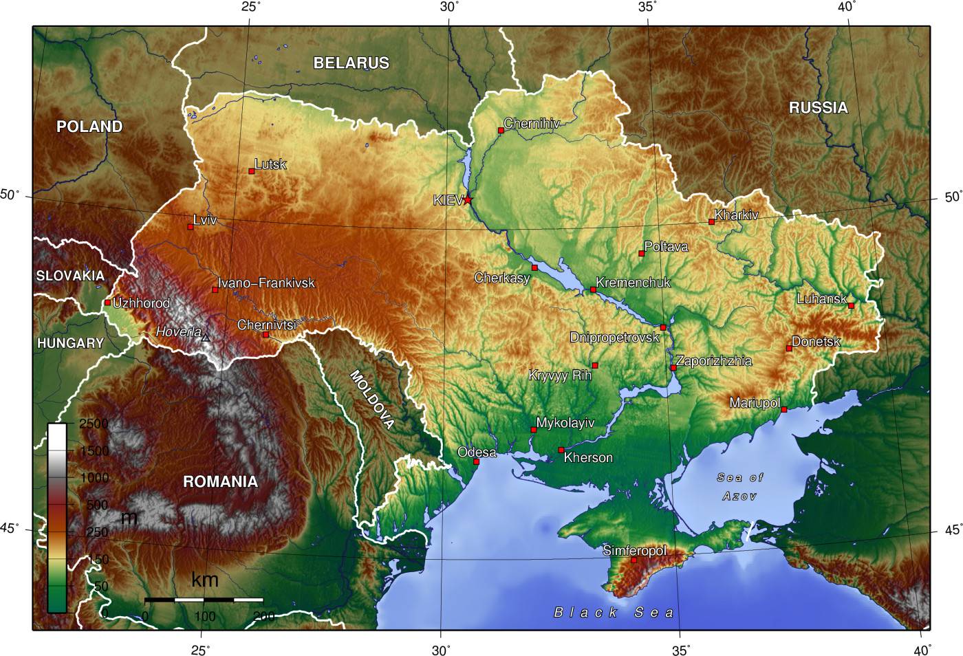 Villes de l'ukraine liste