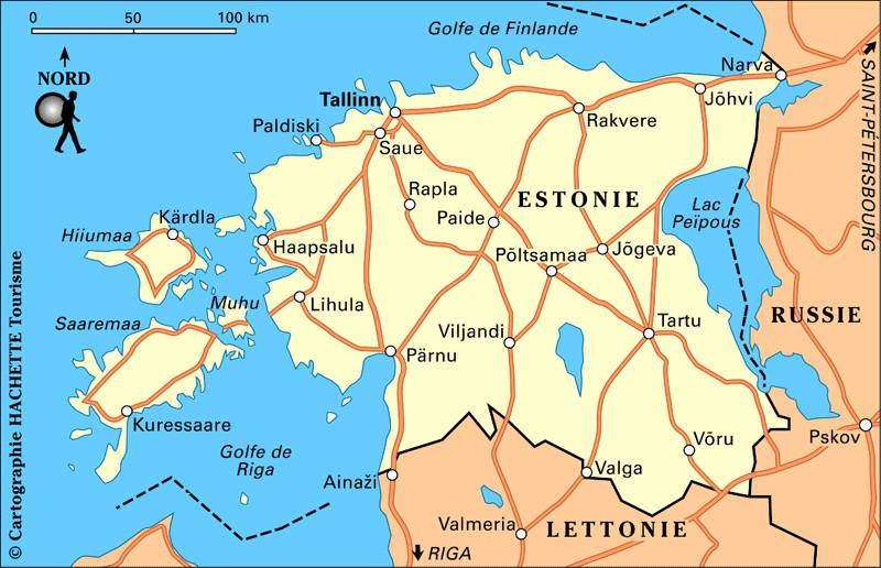 Carte de l'Estonie - Différentes cartes du pays balte en ...