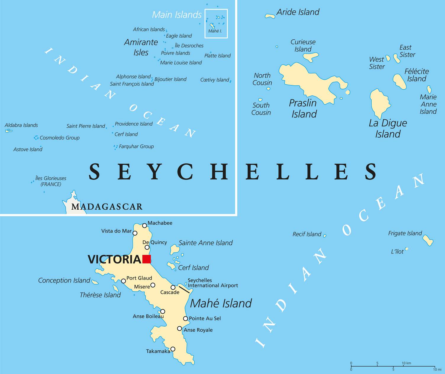 les seychelles carte