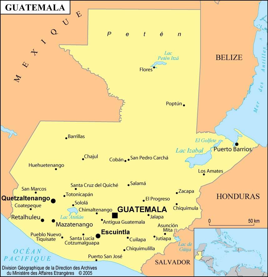 lac atitlan carte du guatemala