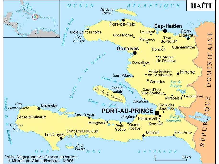 Carte d'Haïti - Plusieurs cartes du pays aux Antilles