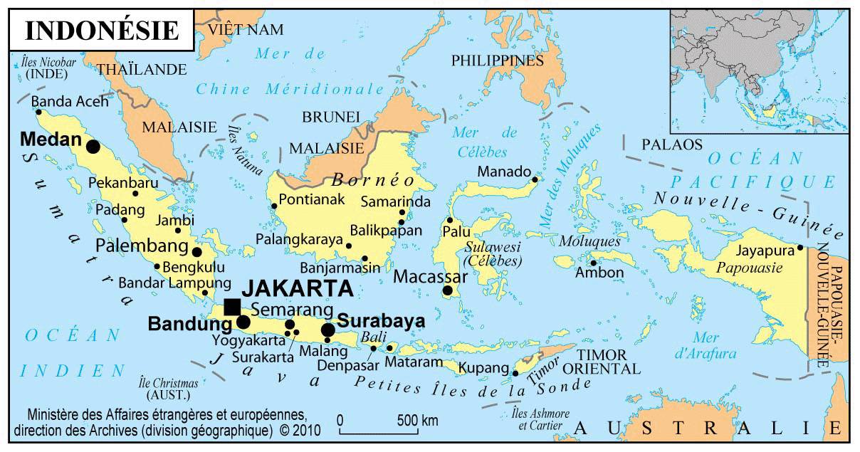 image de la carte indonesienne