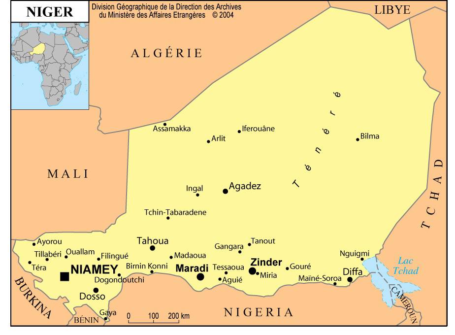 Carte du Niger