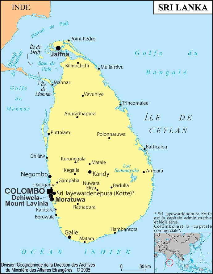 Carte Du Sri Lanka Plusieurs Cartes Du Pays Villes