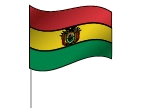 Drapeau avec pied de la Bolivie Drapeau avec pied de la Bolivie