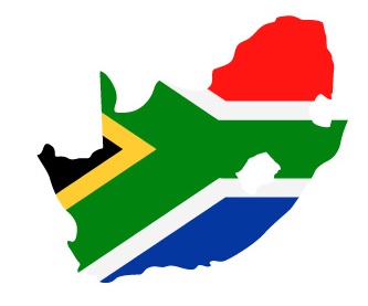 Drapeau de l'Afrique du Sud en forme de pays Drapeau de l'Afrique du Sud en forme de pays