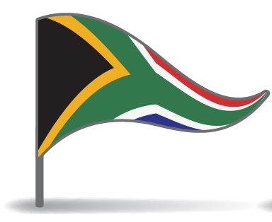 Drapeau triangulaire de l'Afrique du Sud Drapeau triangulaire de l'Afrique du Sud
