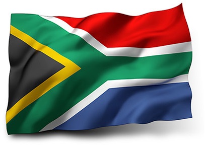 Drapeau de l'Afrique du Sud avec vagues Drapeau de l'Afrique du Sud avec vagues
