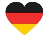 Drapeau de l'Allemagne en coeur Drapeau de l'Allemagne en coeur