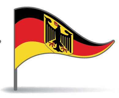 Drapeau triangulaire de l'Allemagne Drapeau triangulaire de l'Allemagne