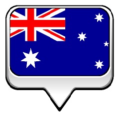 Drapeau de l'Australie en Bulle Drapeau de l'Australie en Bulle