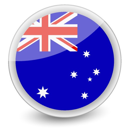 Drapeau de l'Australie en rond Drapeau de l'Australie en rond