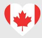 Drapeau du Canada en forme de coeur Drapeau du Canada en forme de coeur