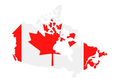 Drapeau du Canada en forme de pays Drapeau du Canada en forme de pays