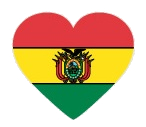 Drapeau de la Bolivie en forme de coeur Drapeau de la Bolivie en forme de coeur