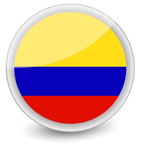 Drapeau de la Colombie rond Drapeau de la Colombie rond