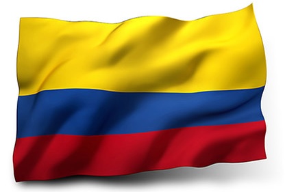 Drapeau de la Colombie avec vagues Drapeau de la Colombie avec vagues