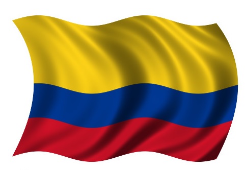 Drapeau Colombie dans le vent Drapeau Colombie dans le vent