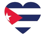 Drapeau de Cuba en forme de coeur Drapeau de Cuba en forme de coeur