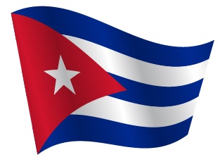 Drapeau de Cuba avec ondulation Drapeau de Cuba avec ondulation