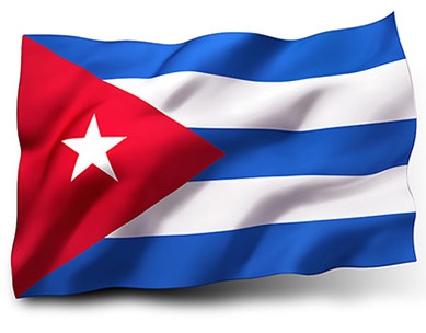 Drapeau de Cuba avec vagues Drapeau de Cuba avec vagues