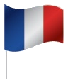 Drapeau de la France avec pied Drapeau de la France avec pied