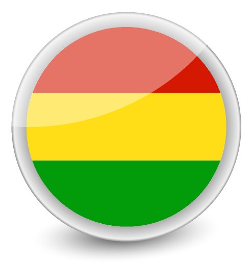 Drapeau de la Bolivie rond Drapeau de la Bolivie rond