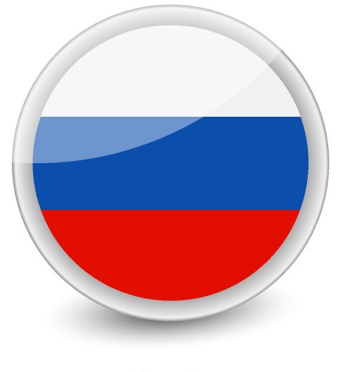 Drapeau de la Russie en rond Drapeau de la Russie en rond