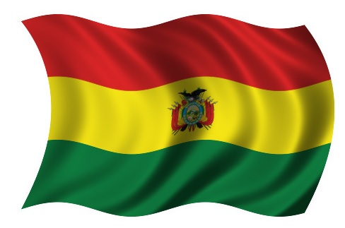 Drapeau de la Bolivie avec vagues Drapeau de la Bolivie avec vagues
