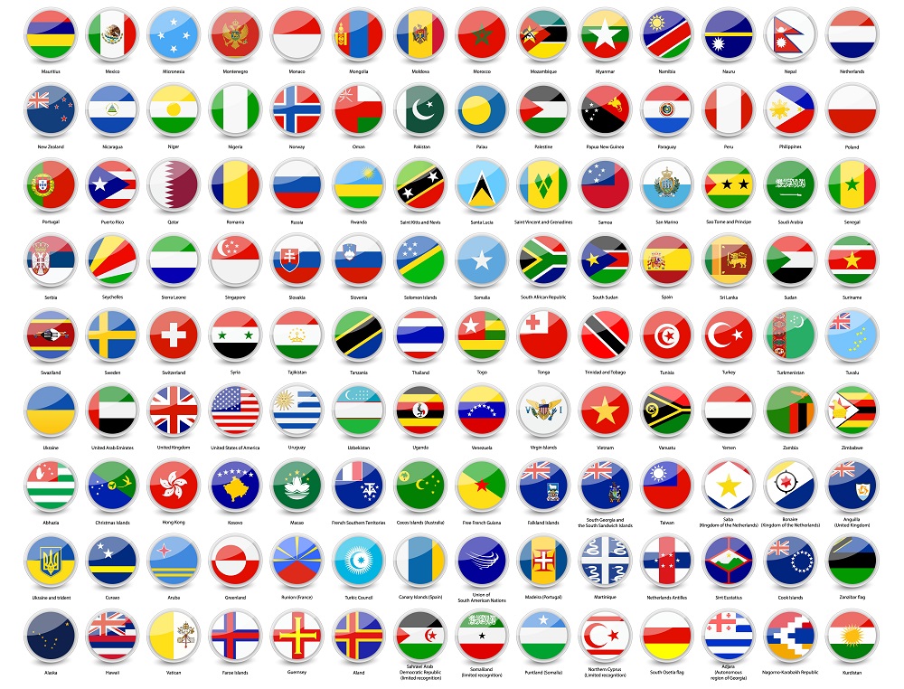 Apprendre les pays du monde et leurs drapeaux 