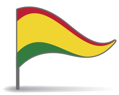 Drapeau triangulaire de la Bolivie Drapeau triangulaire de la Bolivie
