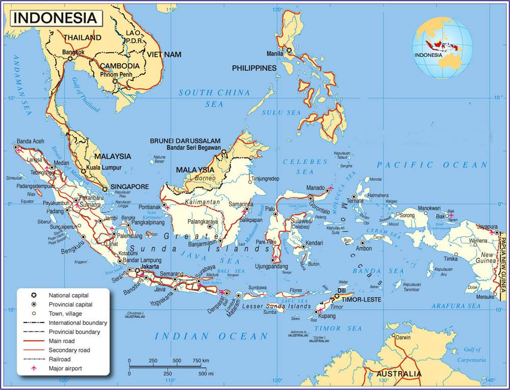 carte de l indonesie