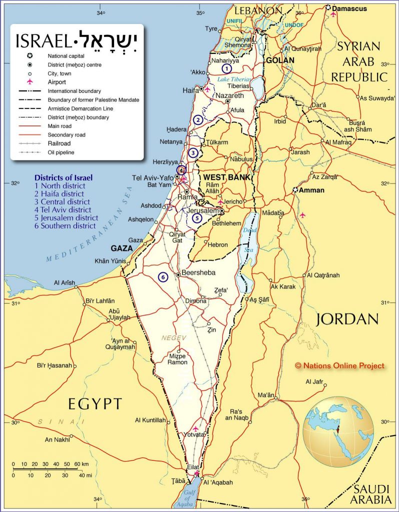 Carte d'Israël 