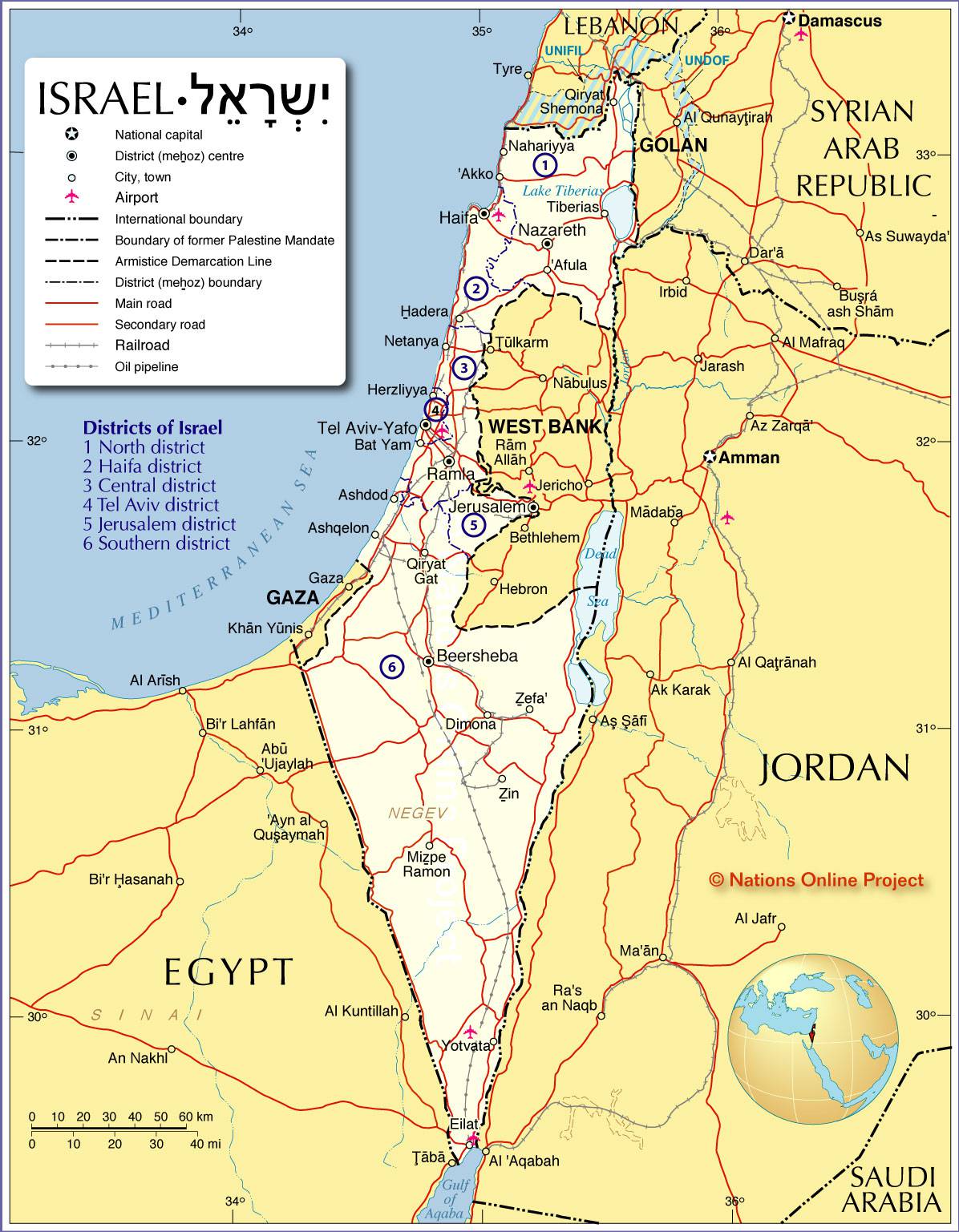 carte israel