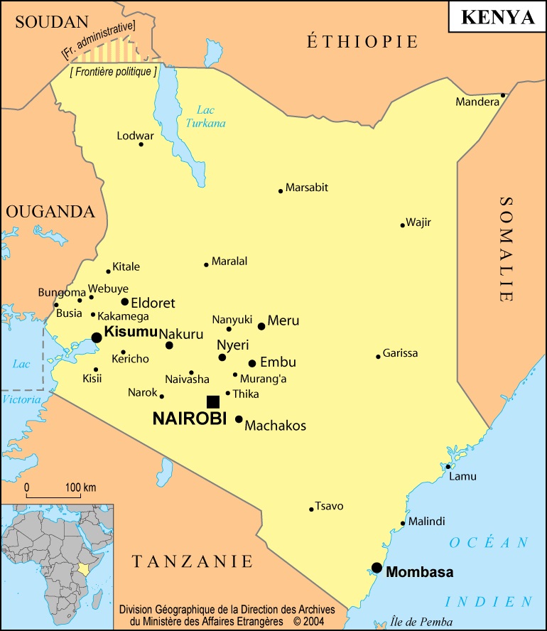 carte du kenya