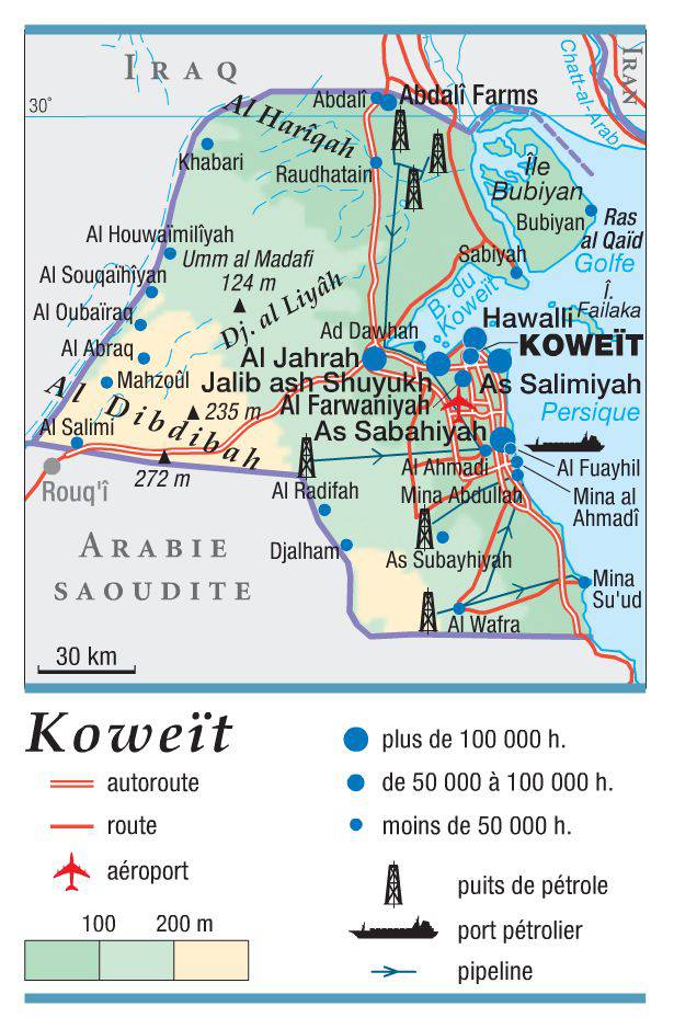 Koweït carte Koweït carte
