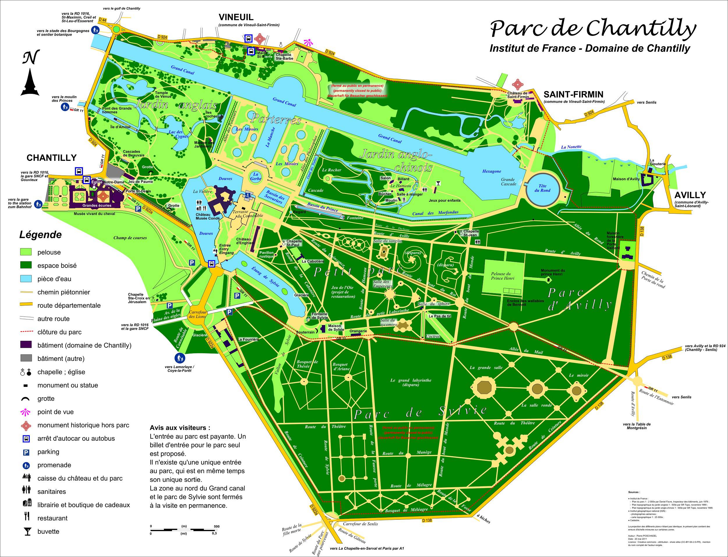 Plan du château de Chantilly Plan du château de Chantilly