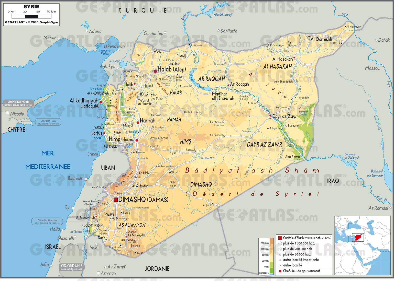 Syrie carte Syrie carte
