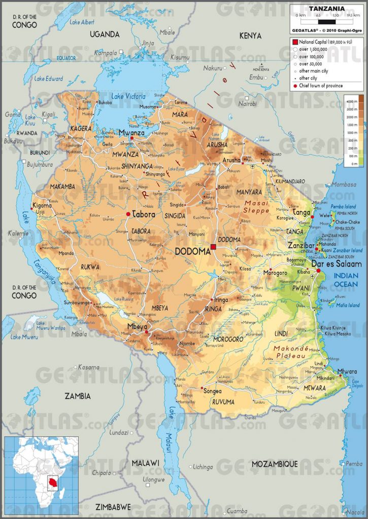 Tanzanie carte Tanzanie carte