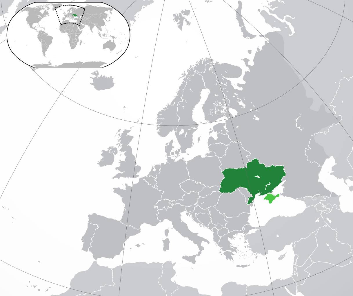 Ukraine sur une carte de l'Europe Ukraine sur une carte de l'Europe