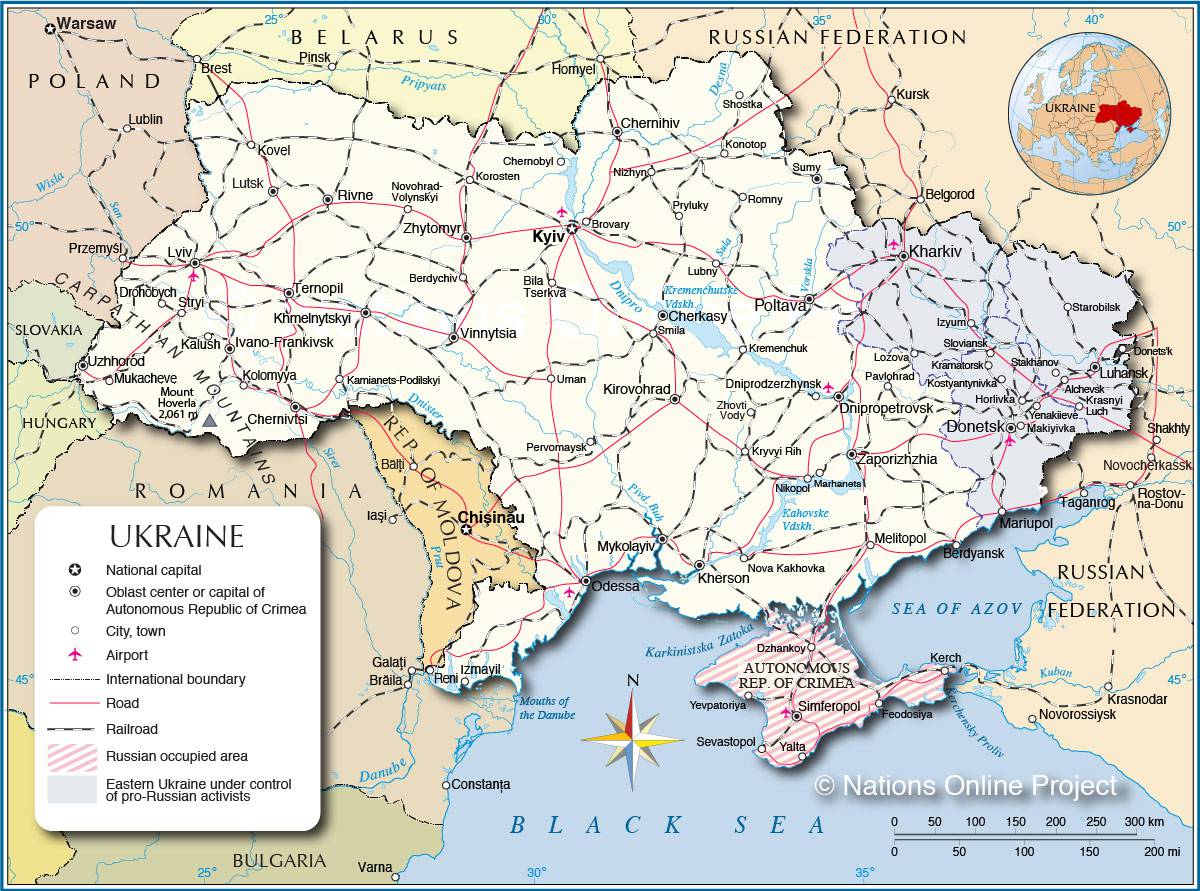 Carte de l'Ukraine