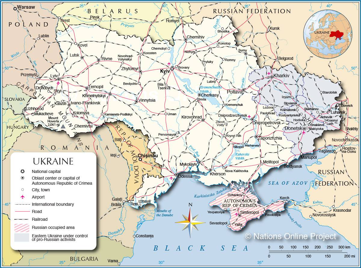 carte routiere ukraine